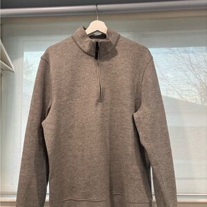 Nike Men's Heather Gray Zip-Up Sweater